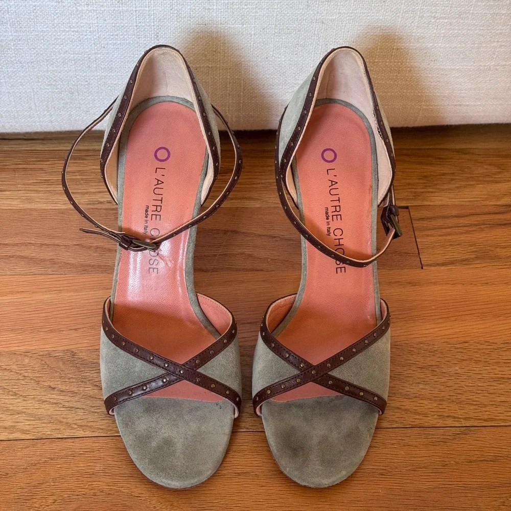 L'auture‎ Chose women's suede gray heels Size 36
